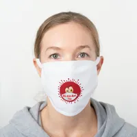 We Will Beat This Red Coronavirus Face Wearing White Cotton Face Mask