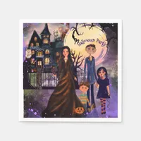 Gothic Haunted House Halloween Party Napkins
