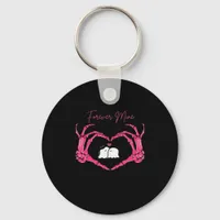 Mine Valentines Day Classic Skeleton Hands Hearts  Keychain