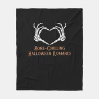 Halloween Haunted Heart Skeletal Bone Chilling Cla Fleece Blanket