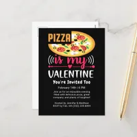 Pizza Is My Valentine Funny Party Holiday Postcard