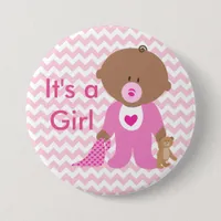 "It's a Girl" Baby Shower Button