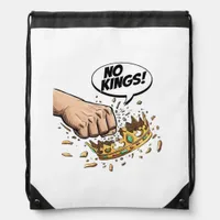 No Kings In America Creative Design Drawstring Bag
