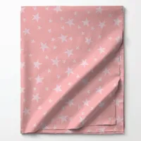 Pastel Pink Starry Sky Celestial Pattern Fabric