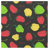 Jamaican Scotch Bonnet Chilli Pattern Fabric