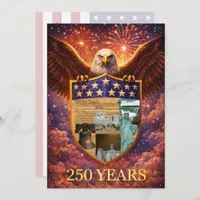 4th of July Great American Eagle Shield 250th Invitation