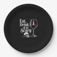 Eat Drink And Be Scary Funny Quote Modern Look Paper Plates