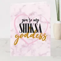 Shiksa Goddess Pink Jewish Slogan Valentine's Card