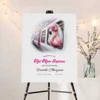 Hot Mess Express Flamingo Bachelorette Welcome Foam Board