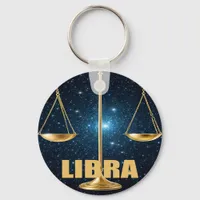 Libra astrology sign keychain