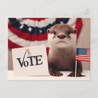 Adorable Otter Vote Postcard