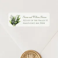 Elegant Lily of the Valley Flower Return Address Label