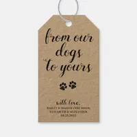 From Our Dogs Biscuit Bar Dog Treat Wedding Favor Gift Tags
