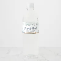 Nautical Thank You Baby Shower Water Bottle Label 