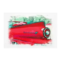 *~* Classic Digital Popular Red Vintage Retro Car Acrylic Print