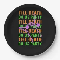 Till Death Do Us Party Funny Halloween Engagement  Paper Plates