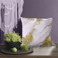 Lux Ink Lavender Abstract ID990 Throw Pillow