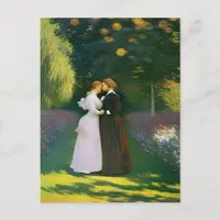 Lesbian Lovers by Monet Postcard