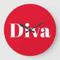 Diva Opera Singer Musical Performer Music Themed Large Clock