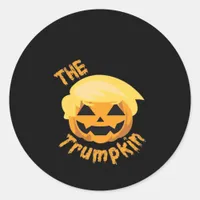 Trumpkin Pumpkin Halloween Design – Sloth Costume  Classic Round Sticker