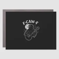 F Caw F Funny Crow Guitar Halloween Vintage Style Car Magnet