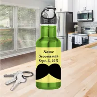 Groomsman Mustache Water Bottle