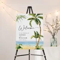 Tropical Seaside Wedding Welcome Sign