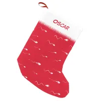 Funny Sperm Pattern Personalized Small Christmas Stocking