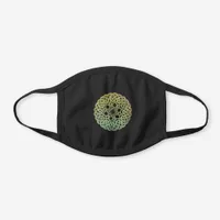 Celtic Knotwork Mandala Black Cotton Face Mask