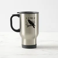 F-Caw-F Funny Raven Pun Gothic Crow Humor Aestheti Travel Mug