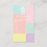 How Old Was the Bride-to-Be Bridal Shower Response Enclosure Card