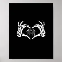 Skeletons Token Heart Hands  Poster