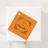 Halloween Pumpkin Orange Personalized  Favor Tags