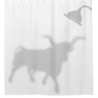 Texas Longhorn Shadow Silhouette Shadow Buddies2 Shower Curtain