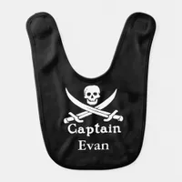Personalized Pirate Captain Baby Bib