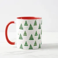 Christmas trees with beads strings pattern mug