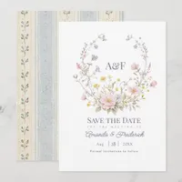 Cottagecore Romantic Meadow Garden Wedding Save The Date