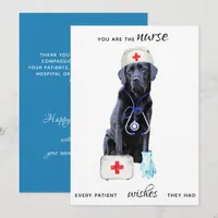 Personalized Cute Medical Nursing Dog Nurses Day Holiday Card