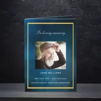 Blue sky photo funeral program
