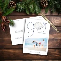 Rustic Nautical Christmas Joy Holiday Photo