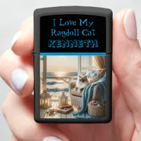 Ragdoll Cat Coastal Calm: Ragdoll Ocean Dreams Zippo Lighter