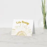 Yellow Sunflower Graphic Litha Summer Solstice Card