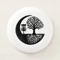 Black and White Disc Golf Silhouette 