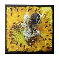 Honey Bee and Sunflower Tile