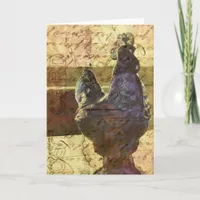 Blue Glass Roo with Texture Card