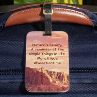 Nature's Beauty Arizona Desert Photo Landscape Luggage Tag