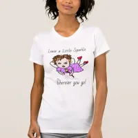 Whimsical Fairy Quote Folk Art Floral T-Shirt