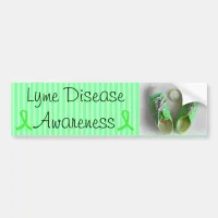 Lyme Disease Awareness Shoes and Bracelet Bumper Bumper Sticker