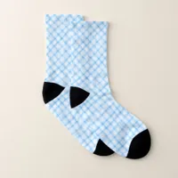 Blue Watercolor Plaid Baby Shower Socks – Coastal 