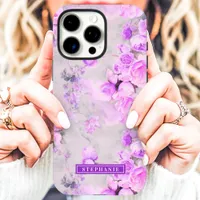 Romantic Pink and Lavender Name Floral  iPhone 16 Pro Max Case